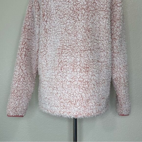 NWT Pink Victoria’s Secret Teddy Bear Quarter Zip Pull Over Sweatshirt - Picture 11 of 13